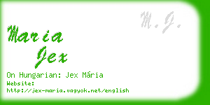 maria jex business card